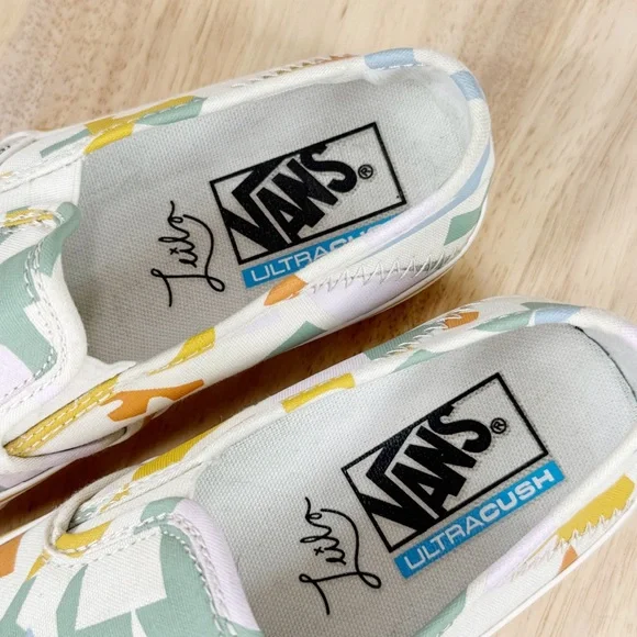 Vans Lelia Hurst Abstract Tropical Print Slip On Pro Sneakers‎ White Multi 6 - Picture 8 of 11